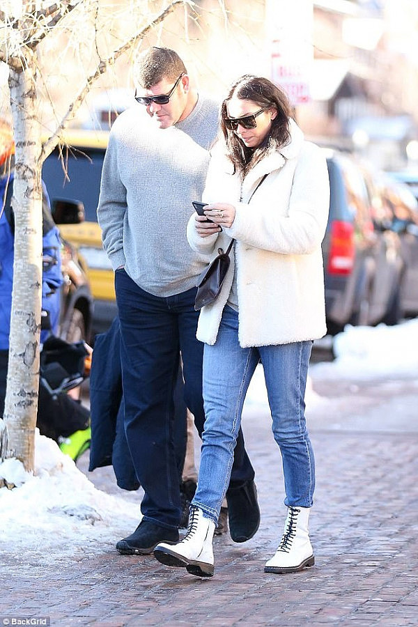United: James Packer and ex-wife Erica reunite in Aspen after he debuts his new model girlfriend Kylie Lim