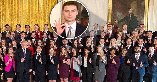 一个手势毁所有！白宫实习生举OK手势 被指支持极右主义