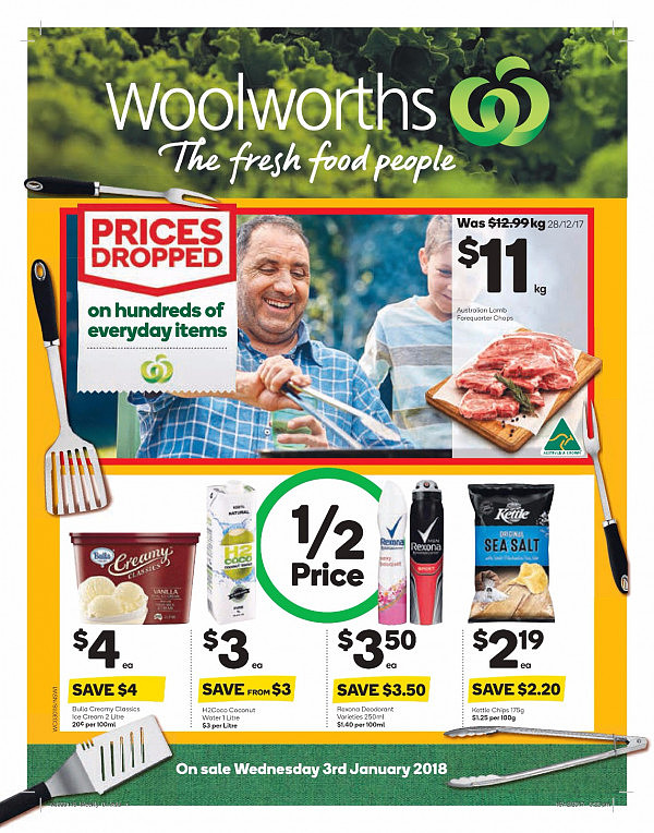 Woolworths 1月3日至9日新年第一周特价！羊腿猪肉Blackmores芒果冰淇淋半价！ - 1