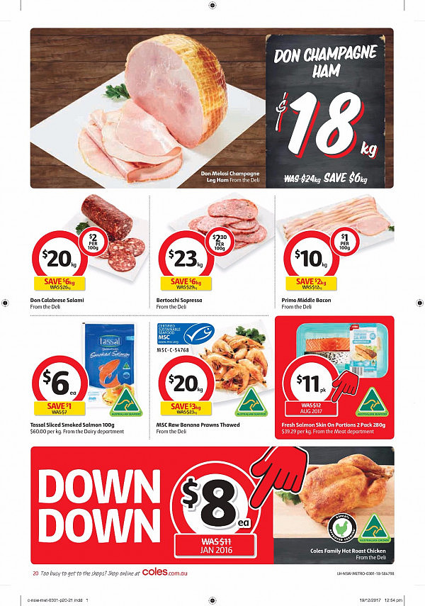 Coles 1月3日至9日新年第一周特价！春卷冰淇淋鱿鱼菜油半价！ - 20