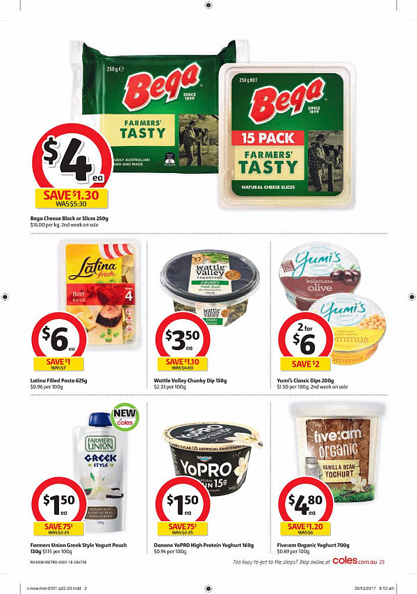 Coles 1月3日至9日新年第一周特价！春卷冰淇淋鱿鱼菜油半价！ - 23