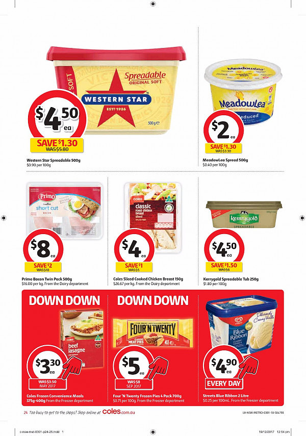 Coles 1月3日至9日新年第一周特价！春卷冰淇淋鱿鱼菜油半价！ - 24