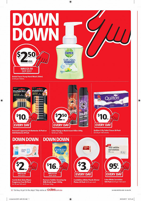 Coles 1月3日至9日新年第一周特价！春卷冰淇淋鱿鱼菜油半价！ - 32