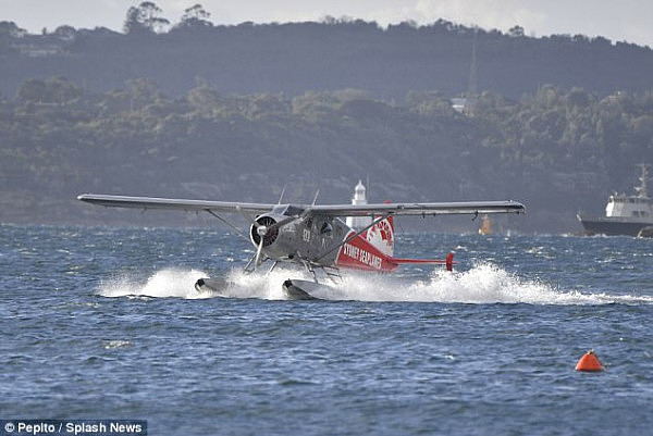 It was later rebuilt into a plane that regularly flew around Sydney harbour (like the one pictured landing on water in May)
