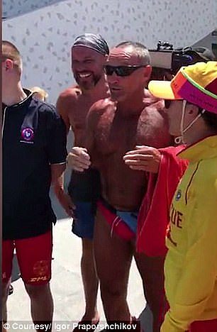 Dimitri Moskovich confronts Prime Minister Malcolm Turnbull at Bondi beach last week