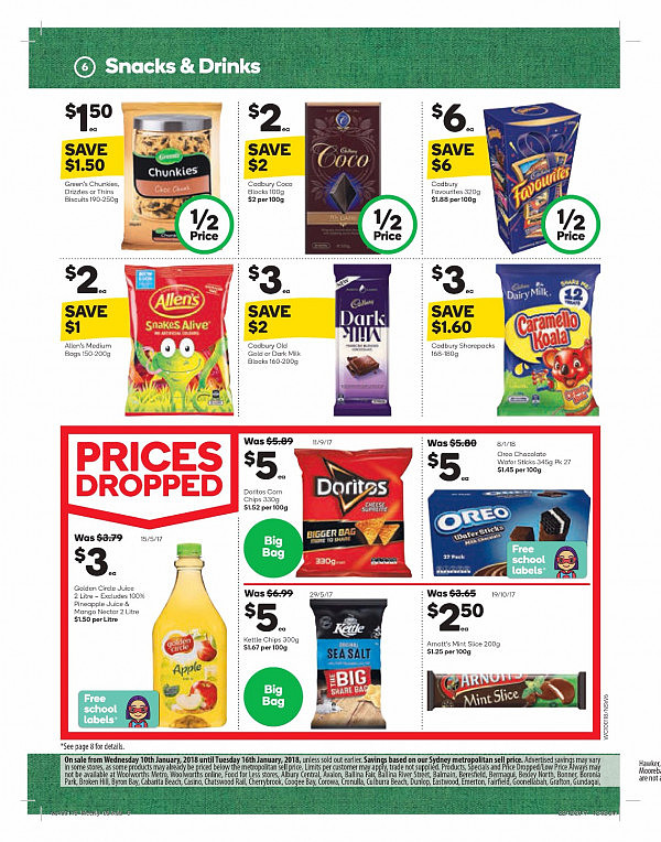 Woolworths 1月10日至16日特价集锦！芒果桃子蓝莓春卷大米杏仁奶半价！ - 6