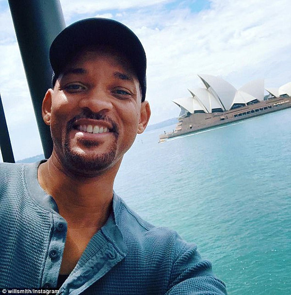 'It broke me y'all!' Will Smith, 49, couldn't contain his excitement over food at a Sydney cafe, taking to Instagram on Saturday to share a close-up snap of the gourmet breakfast 
