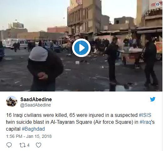 快讯！伊拉克首都巴格达发生自杀式袭击：至少16人死亡65人受伤 - 2