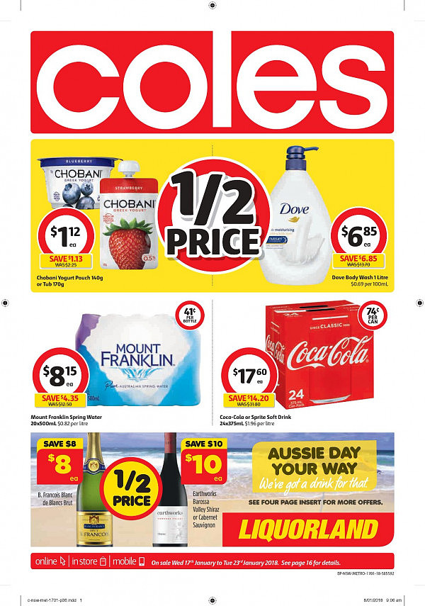 Coles 1月17日至23日特价集锦！制冷箱水饺鱼油纸尿裤全部半价！ - 40