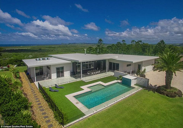 Luxury property: The home was sold in March 2017 for $4,250,000 and features four bedrooms, two bathrooms and sun-drenched open plan living spaces 