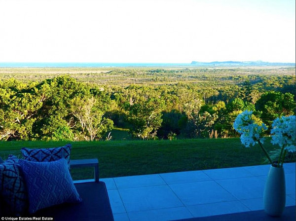 What a sight! The property is located just outside Byron Bay and features stunning views of the northern NSW hinterland 