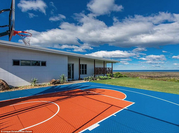 Shooting hoops: Brothers Chris and Liam would have the opportunity to face off with a game of basketball outside