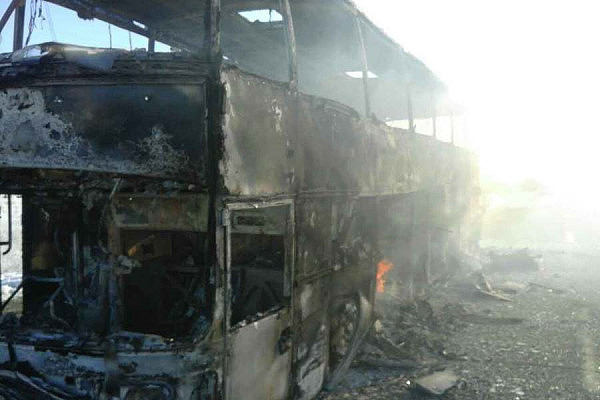 哈萨克斯坦一辆客车着火致52人遇难 5人幸运逃生（组图） - 3