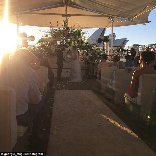 The couple married in front of 150 of their nearest and dearest on Sea Deck