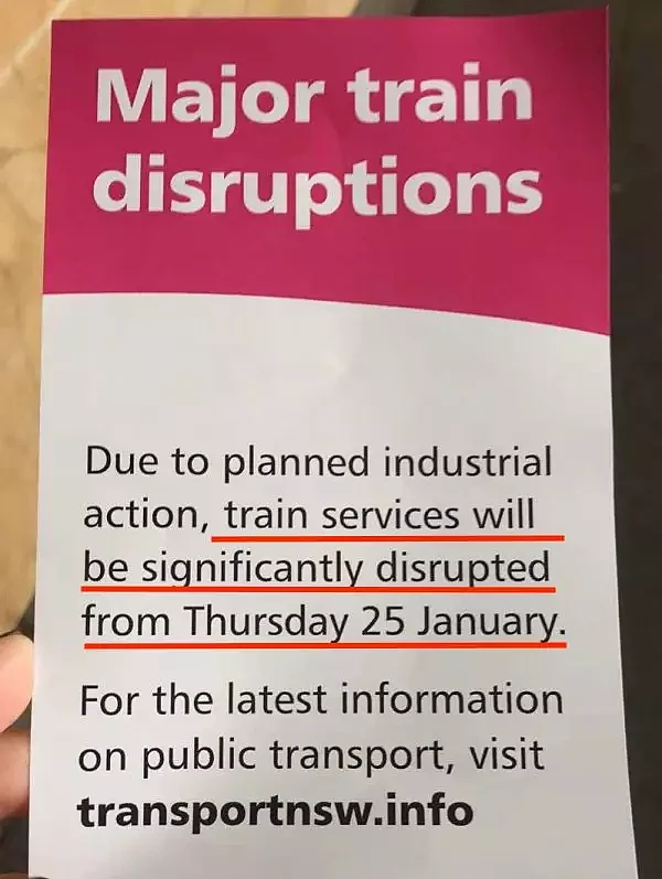 全悉尼人注意！火车大罢工明天开始，1300趟次取消！等到发霉堵成狗，下周一更绝望！大家自求多福...（组图） - 16