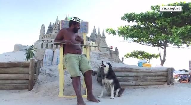 巴西男子海滩自建沙城堡封王 生活22年未交一分钱房租 - 4