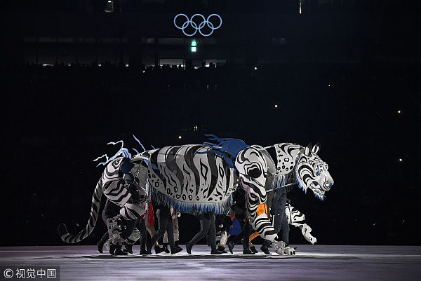 平昌冬奥开幕式表演 青龙白虎震撼开场（组图/视频） - 1