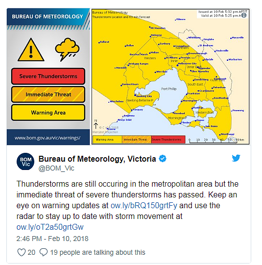 雷暴天气突袭维州！墨尔本周边降下暴雨及冰雹 近6000户民宅停电（图） - 2