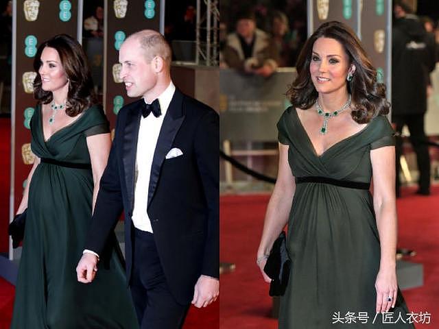 新年凯特王妃穿宝石绿长裙出席活动，虽然美艳全场却遭媒体指责