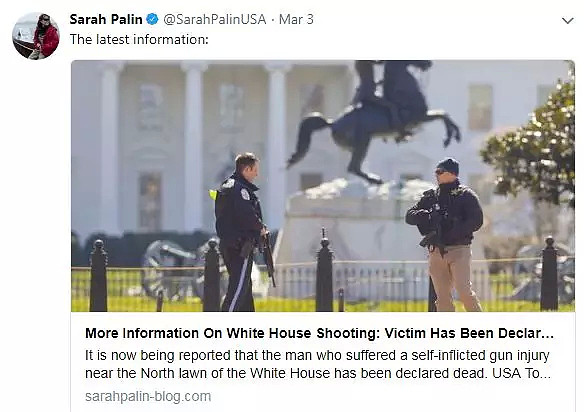 男子白宫前举枪自杀身亡，10天内白宫第二次紧急关闭！（组图） - 1