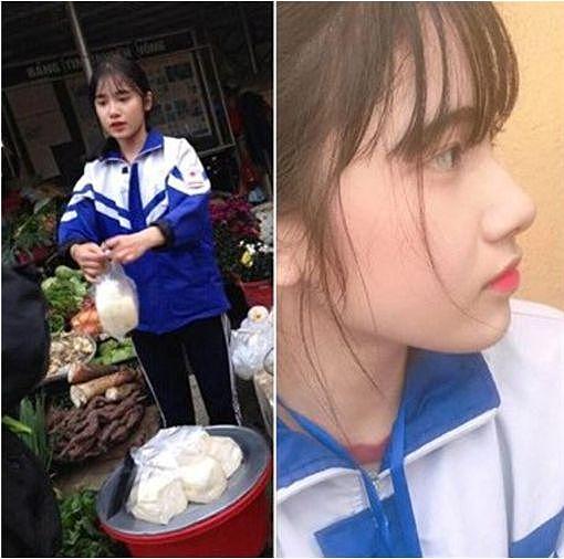 越南高二女生帮妈妈卖豆腐 外表清纯气质佳被网友追捧