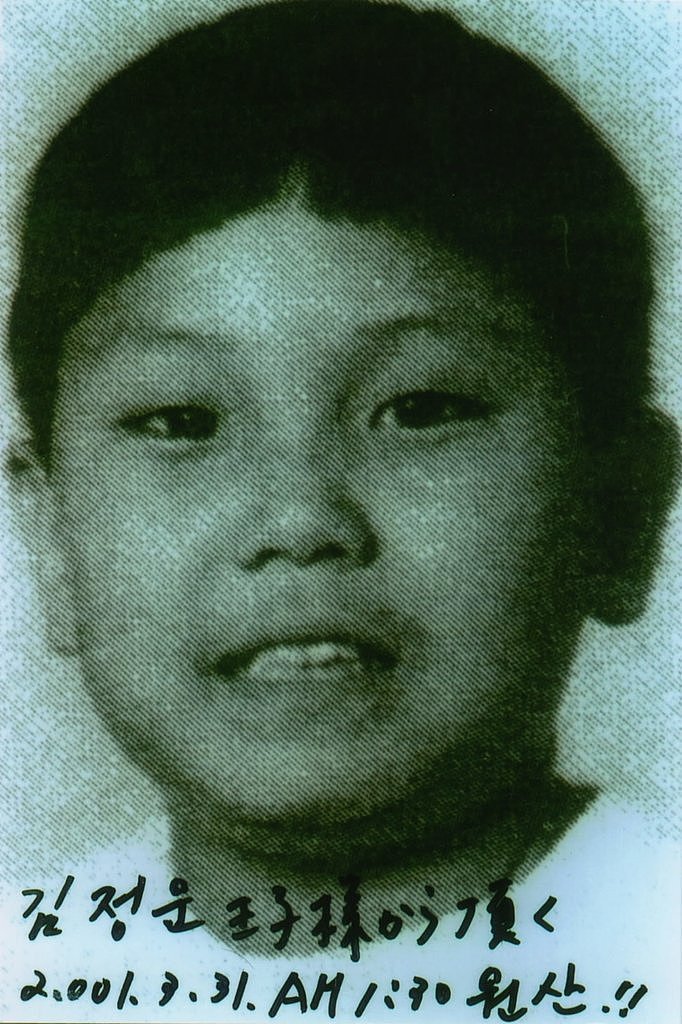 曾任金氏家族大厨的藤本健二拍摄的一张照片，其中人物据说是孩童时期的金正恩。