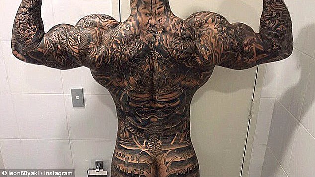 The Instagram star's body is covered in ink, and he often posts naked photos showing off his body art