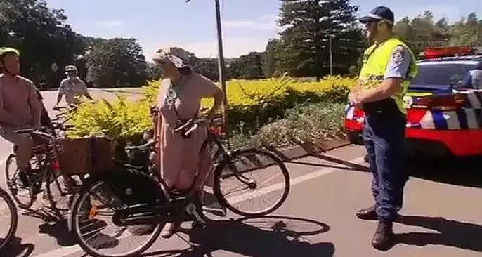 悉尼公园的小树林里，大批警察偷偷猫在七辆警车后，蹲守一群骑自行车的人..... - 17