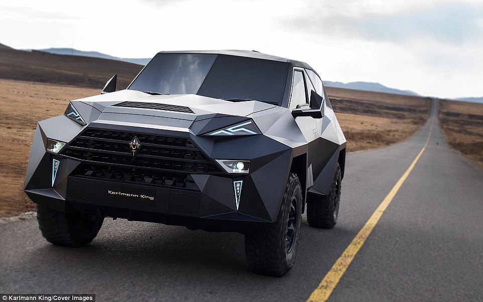 Steady she goes: The Karlmann King SUV, made by a Chinese company, has a a maximum speed of 87miles per hour