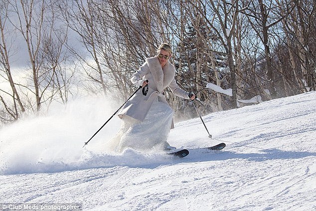 Jean said that organising such a wedding was 'a bit of a no brainer' as they both love skiing