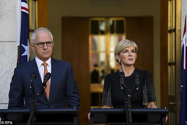 Flanked by Foreign Minister Julie Bishop, Malcolm Turnbull accused Russia of being reckless and a threat to democracies around the world, following the poisoning of Skripal in Salisbury