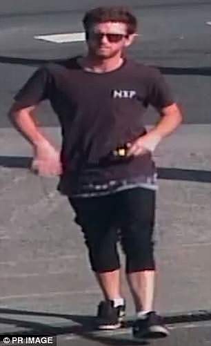 Footage was captured of the man who used a stolen card in Frankston on Sunday