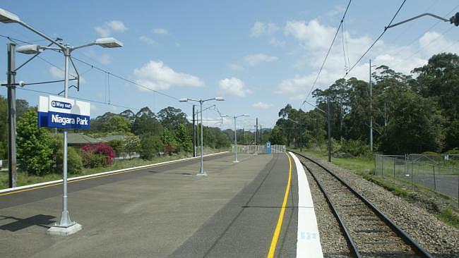 A young man has died after he was electrocuted in a rail corridor at Niagara Park train station. Picture: Rohan Kelly.