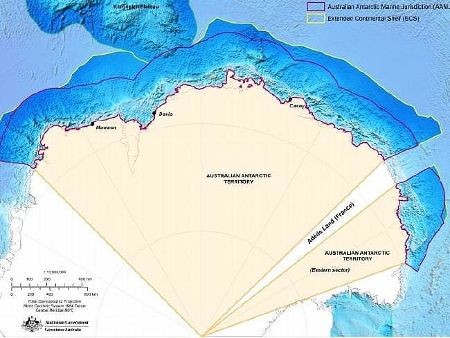 Australia’s Antarctic territory and adjacent marine jurisdiction.