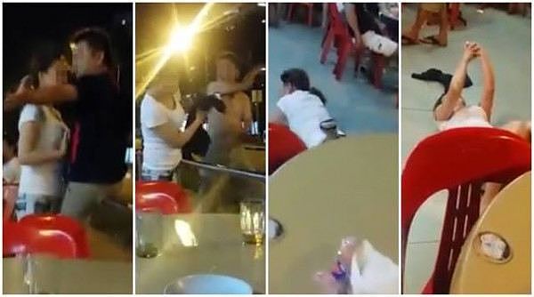 醉酒中国女孩抖胸挑衅邻桌男子，遭掌掴后假摔倒地淡定自拍（视频） - 6