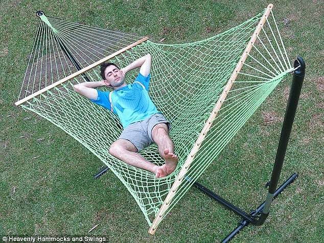 Daniel Brady (pictured), from Brisbane, Queensland, runs Heavenly Hammocks and Swings