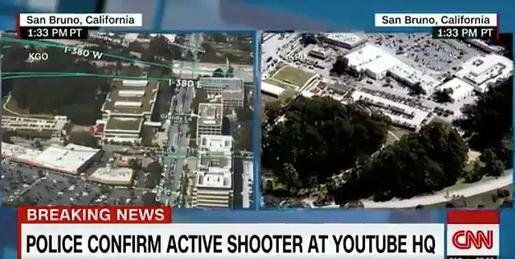 突发！YouTube总部突发枪击案，致1死4伤，枪手扫射后当场自杀（组图） - 1