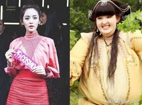 娱乐圈女明星演胖子，前面几位是靠化妆，而最后几个真的是吃胖的