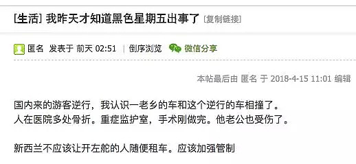 又出事了！中国游客自驾新西兰撞了中国老乡！现场惨烈！一车前脸全被摧毁… - 7