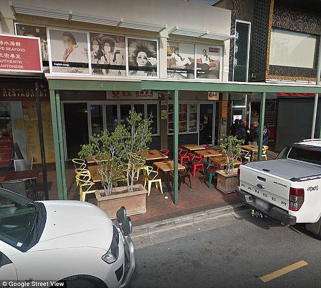 The incident unfolded at Nice Fish Chinese Restaurant (pictured) in Adelaide