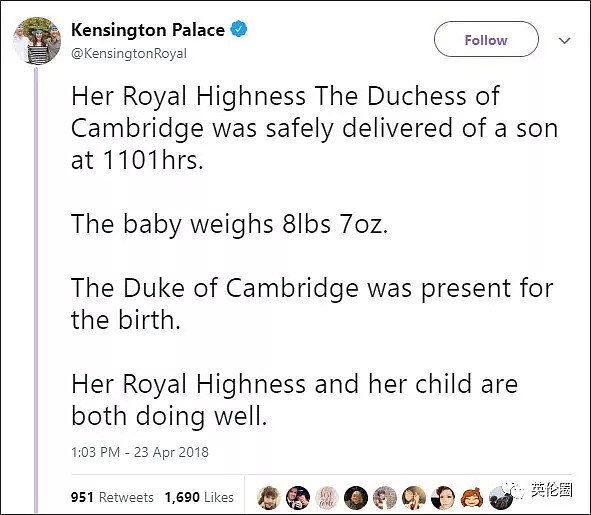 是个小王子！凯特王妃生下第三胎，哈里又被边缘化了…（组图） - 1