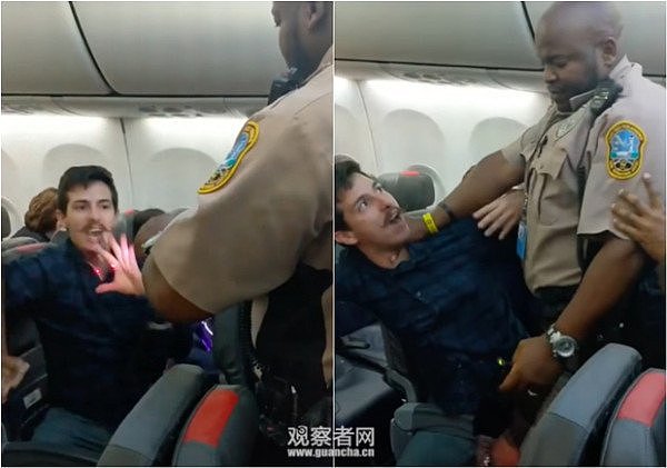 男子飞机上乱伸咸猪手，还对警察叫嚣“来电我啊”！ 结果很惨…（视频） - 2