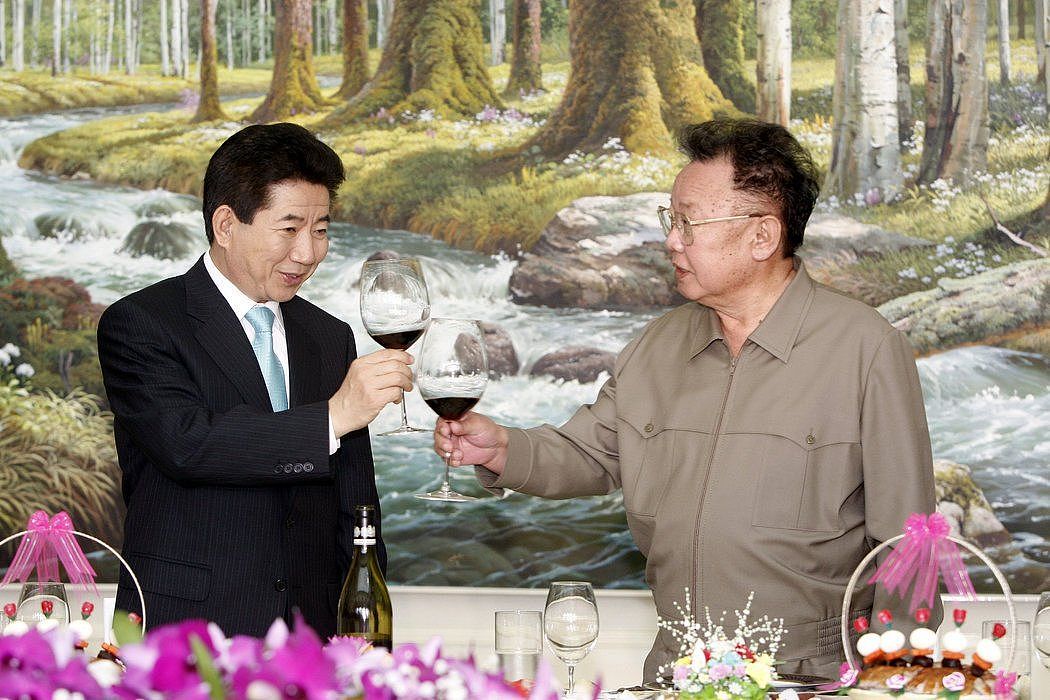2007年10月，金大中的继任者卢武铉前往平壤会见金正日。卢武铉等进步派人士即将在下一次选举中落败，他希望峰会能为引导韩朝关系的未来提供机会。