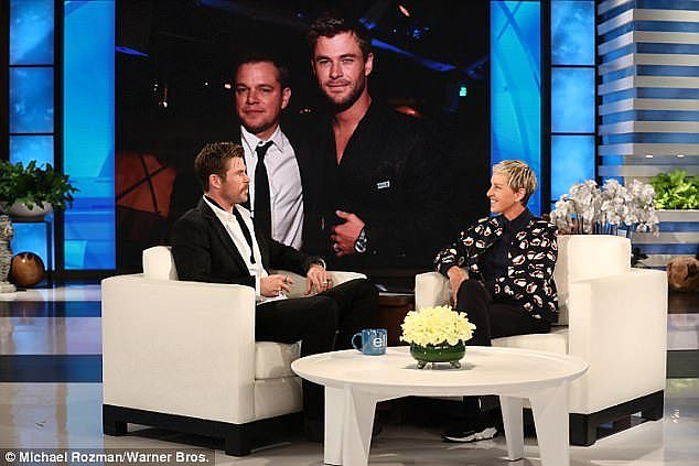 Telling the tale: Chris told the tale during an appearance on The Ellen DeGeneres Show 
