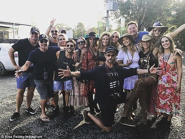 Embracing his free spirit: Matt and Elsa showed the couple a good time during their trip Down Under 