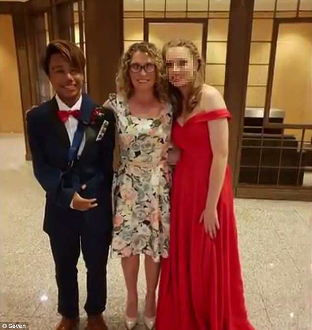 Teenager Aung Su (pictured left), who was hit by a train, miraculously attended his school ball less than 24-hours later. He had a 'date to keep' with Catie, pictured right.