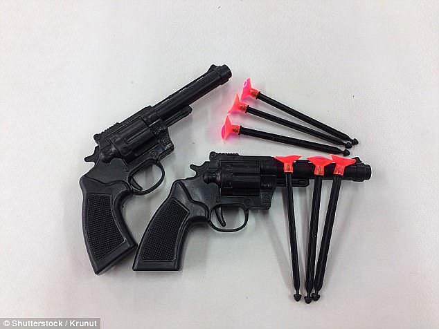 A pair of 13-year-old boys have been arrested after they allegedly attempted to rob a convenience store at gunpoint - using a toy firearm (file picture)