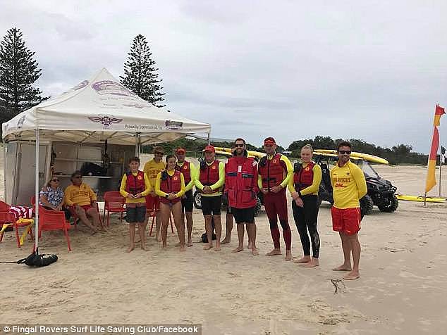 Fingle Rovers Surf Life Saving club (pictured) which patrols the beach, has warned people to stay away because it is deadly