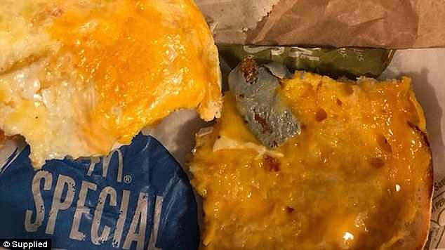 The university student said after taking her first bite, she noticed something wasn't right