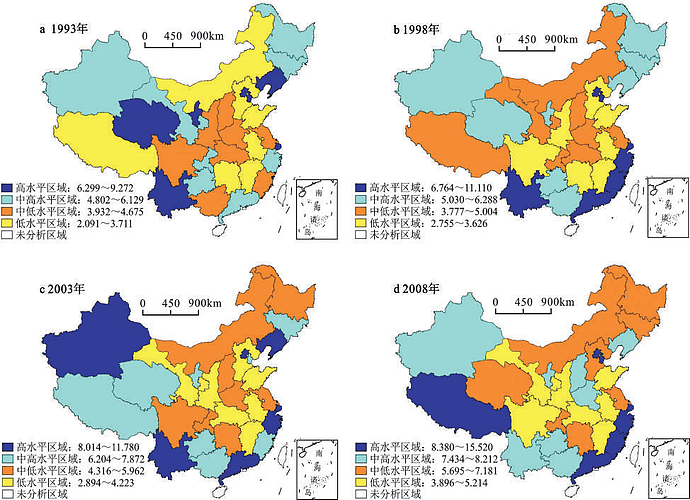 中国刑事犯罪率空间分布（起/万人）/中国省域刑事犯罪率的时空演变及机制研究